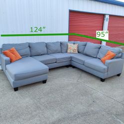 FREE DELIVERY - Gray Sectional Sofa