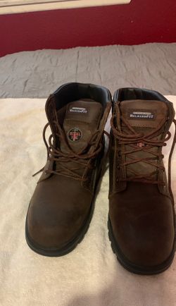 Steel toe boots.