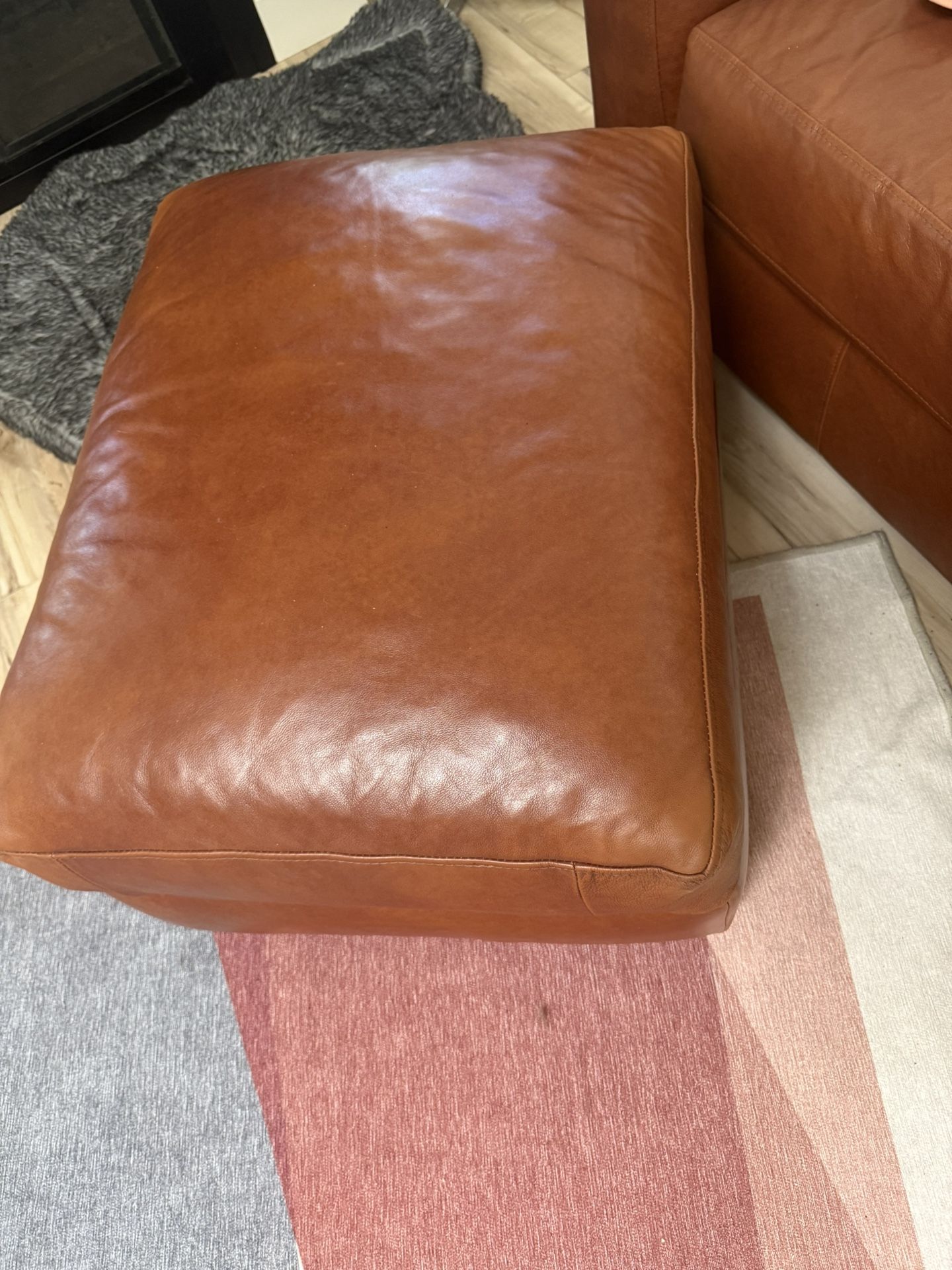 High Grade Leather Sofa, Chair And Ottoman