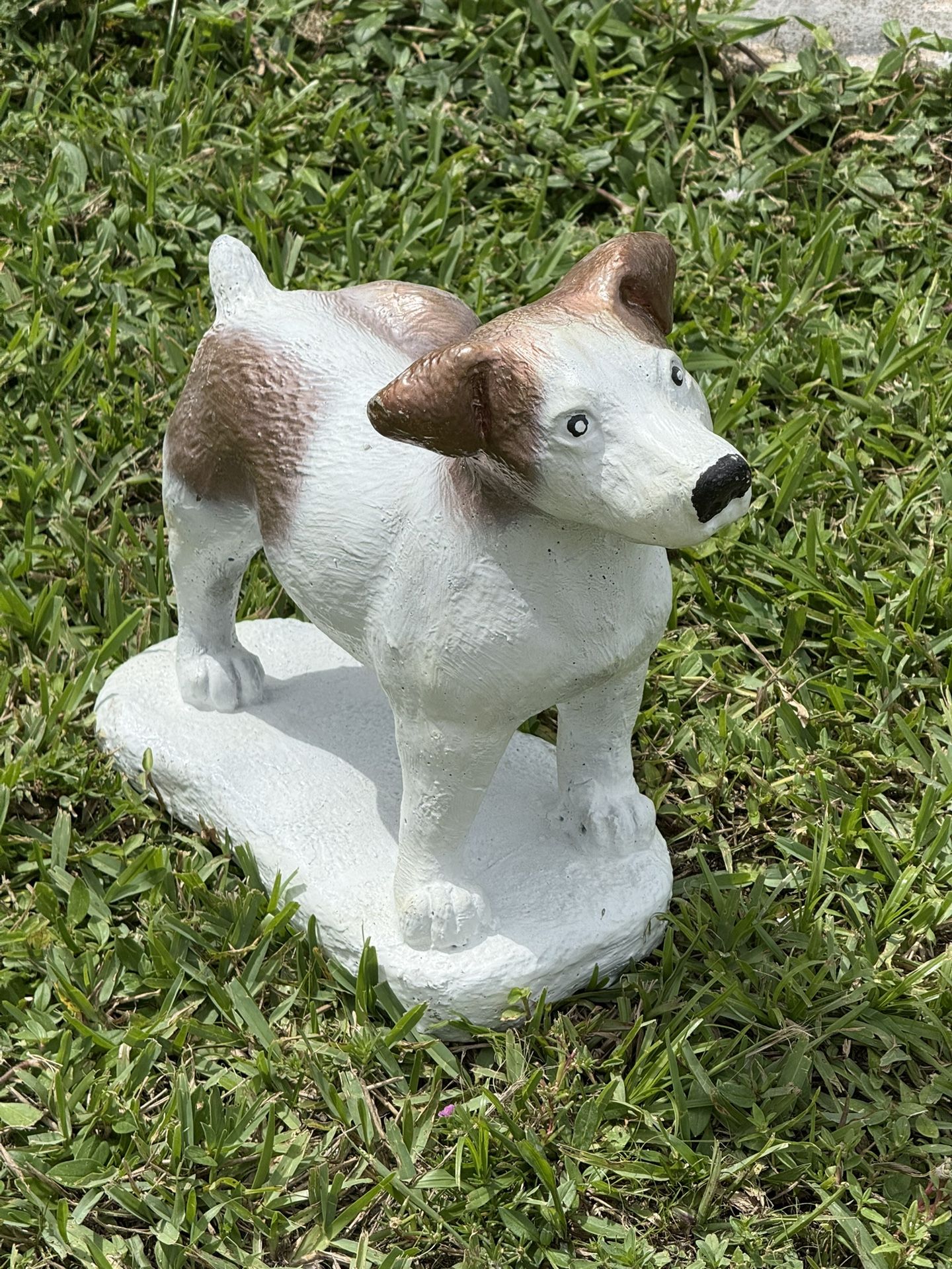 Jack Russell Terrier Dog, Concrete Statue Garden Decor