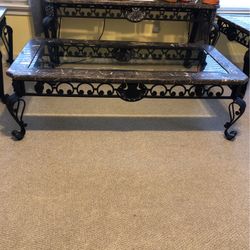 Marble  Wrought Iron Tables