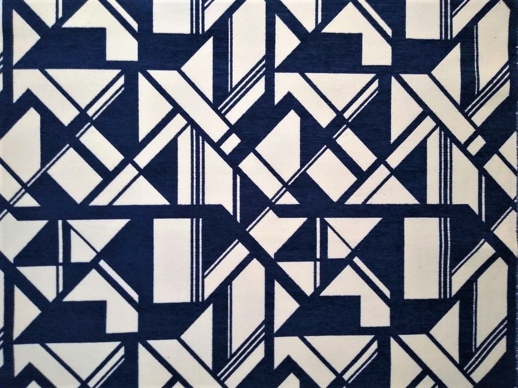 Mid Century Modern Geo Abstract Woven Jacquard Fabric 12 Yards