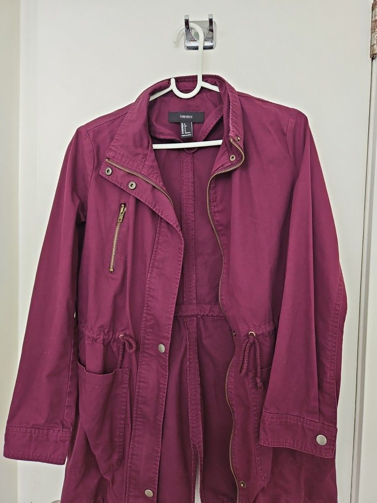 S Burgundy Coat