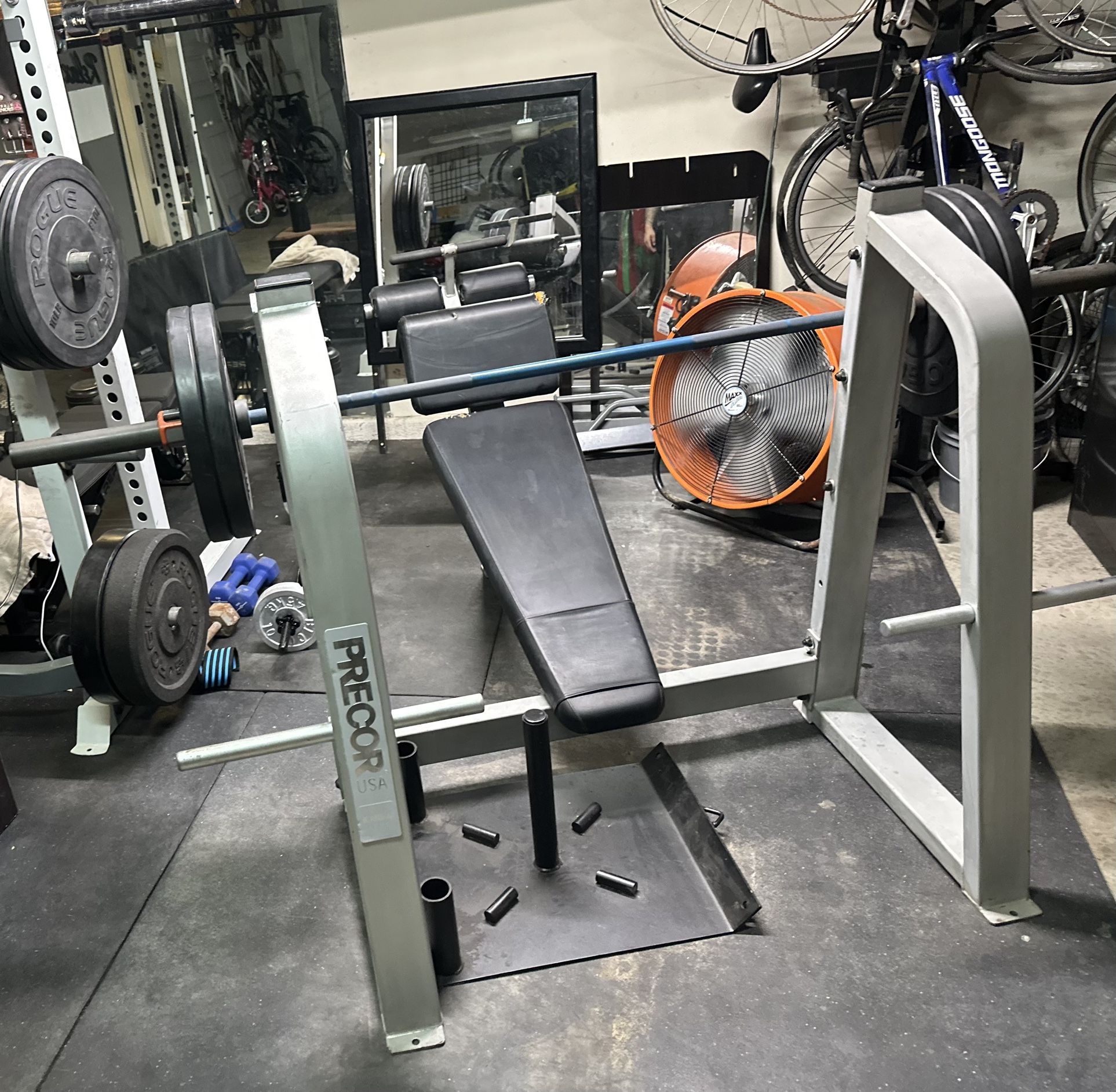 Weight Bench, Decline Bench, Precor USA Brand , No Weights Olympic industrial grade Very heavy