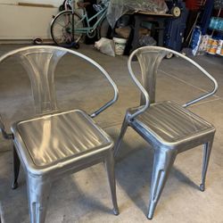 Used For An Event My Loss Your Gain Industrial Metal Stacking Chair with Arms