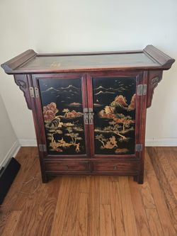 Asian Cabinet With Bottom Drawer