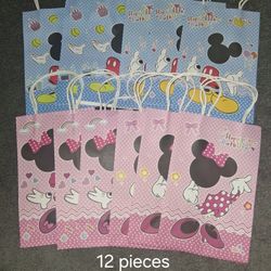Mickey And Minnie Party Bags 12 Pieces 