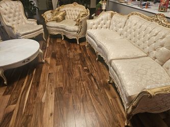 Living Room Italian Style/ Real Marble Table / 4 Items