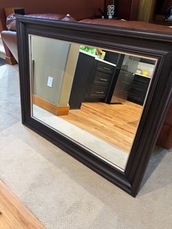 large framed mirror