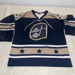 Flint Generals Jersey Mens Small Clean Navy Blue Cohl Uhl Vintage Hockey 90s USA