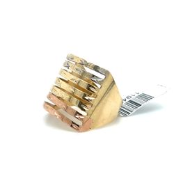 14kt Gold Tri Color Bands Ring 5.00grams  Size 9 119425 12
