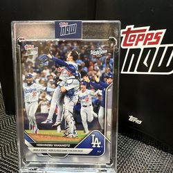 2025 Topps Now Encased #925 MVP Yoshinobu Yamamoto Dodgers WS Game 7 Closer Hero