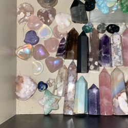 All types of crystals flower agate you pick your item and name your price