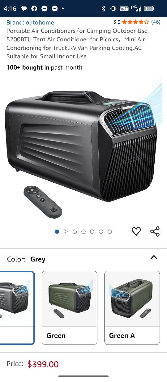 Outohome Portable Air conditioner