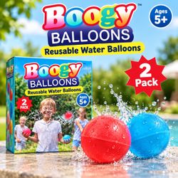 Boogy Balloons Reusable Water Balloons 2 Pack – New