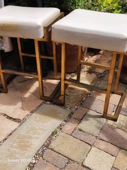 Pair of Counter Height MCM Stools