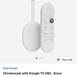 Chromecast with Google TV (4K) - Snow