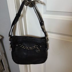 NWT Black Leather Coach Bag 