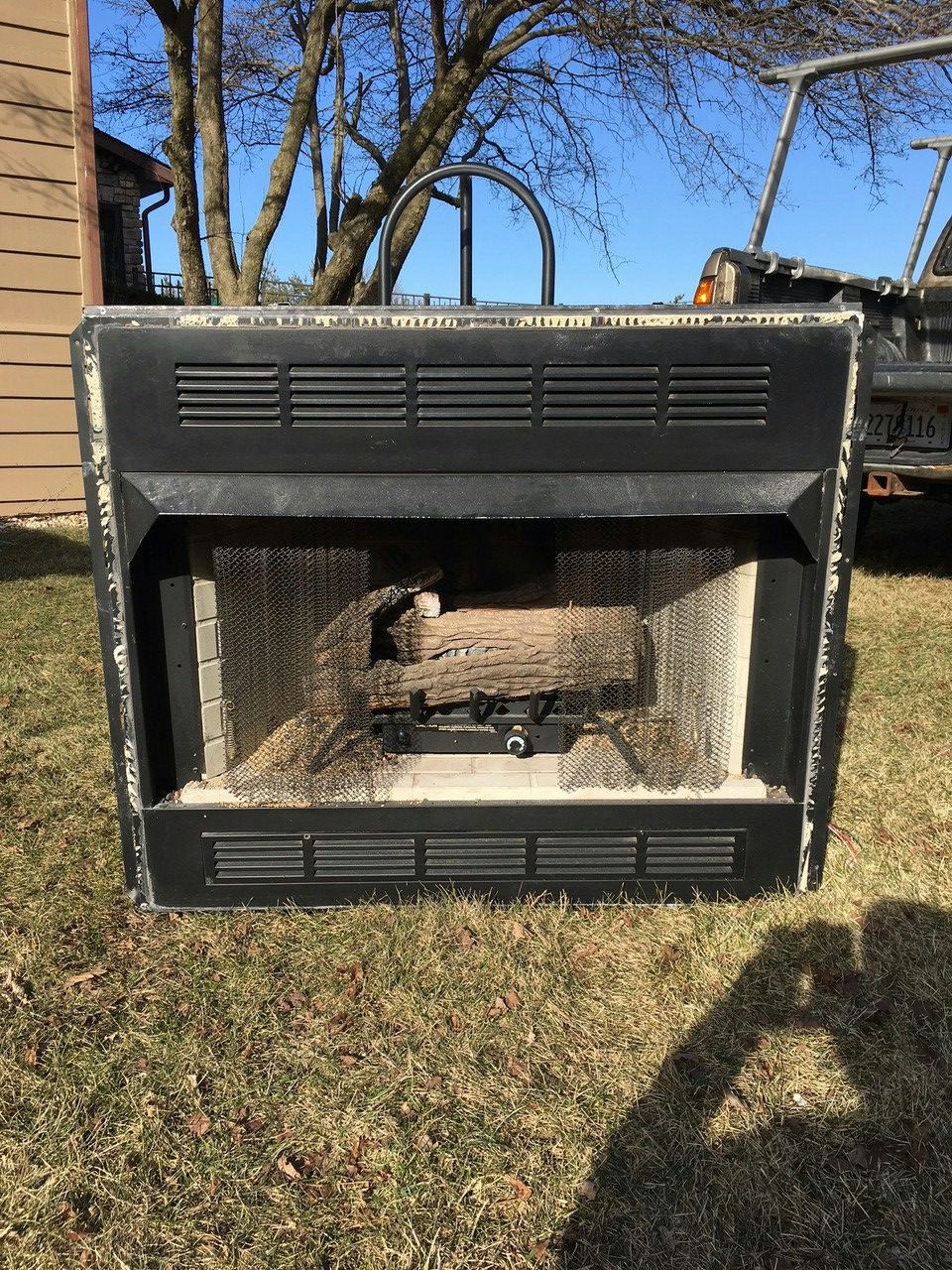 Natural Gas fireplace insert ventless heater