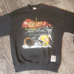 Vintage/Rare SF 49ers NFL Pullover Sweatshirt Nutmeg Mills SZ L..Made in USA