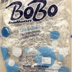 LARGE 36"  x 10/bag Transparent Bobo Balloon Latex )