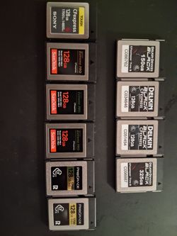 ENTIRE CFexpress Type B Lot – $100 EACH if you take ALL (Sony, SanDisk, Delkin, ProGrade) – Must Go