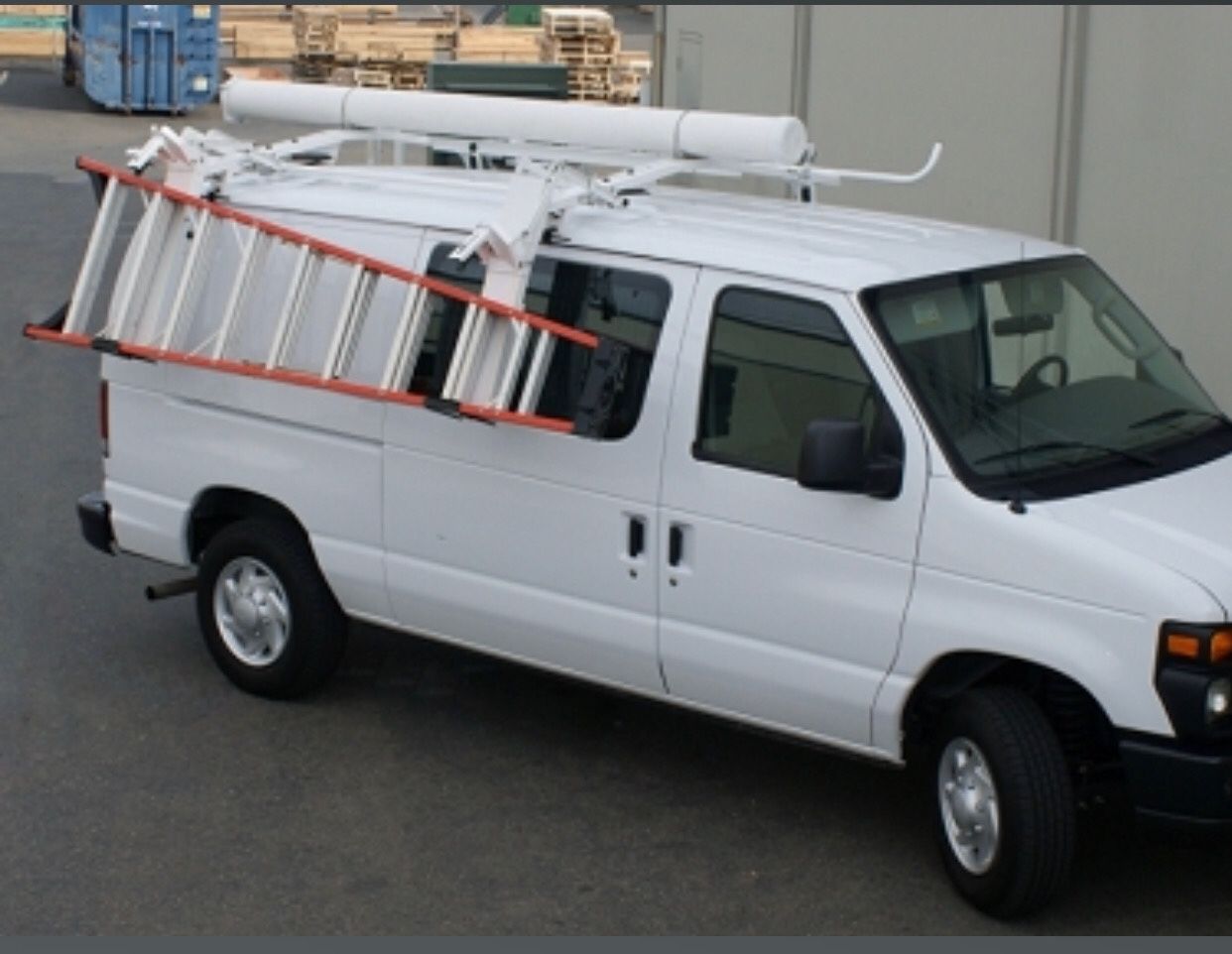 The Kargo Master Drop Down Ladder Rack is uniquely designed and engineered to gently lower and raise ladder into position for easy loading and unloa