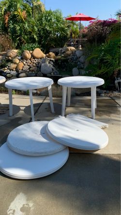 5 resin patio tables