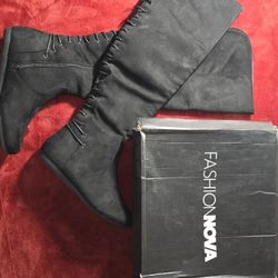 Fashion Nova Flat Boots 