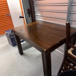 Wooden Table Comes With Chairs
