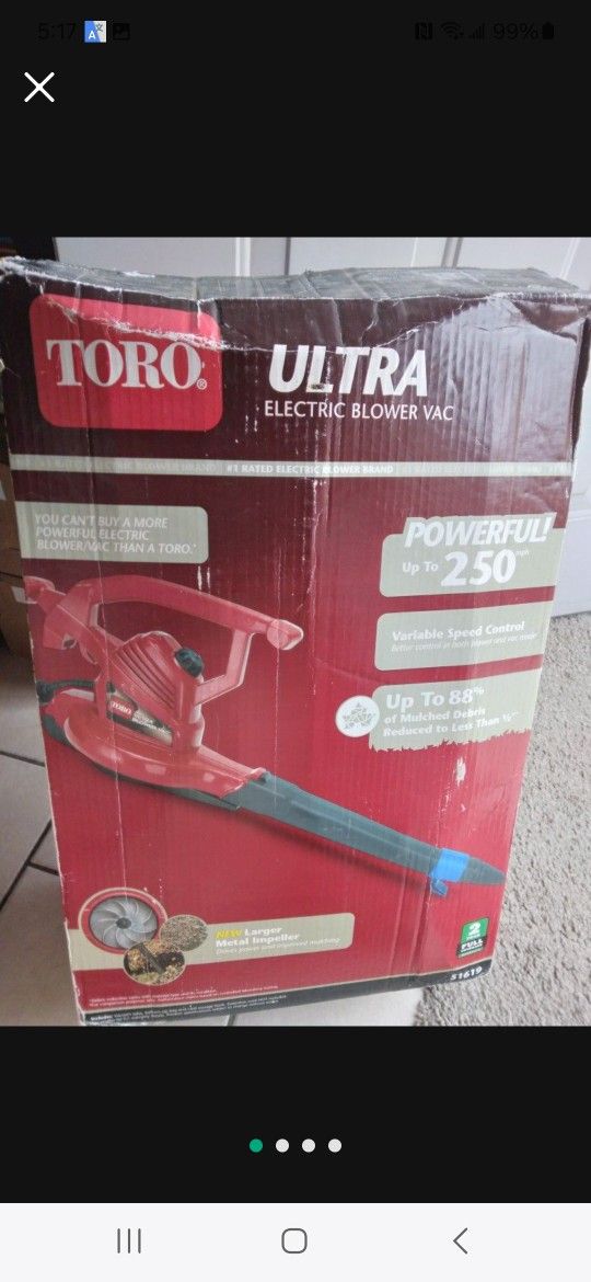 Toro Electric Blower/vacuum