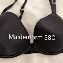 Womens Black Maidenform 38C  Style 7739 Underwire, Plunge