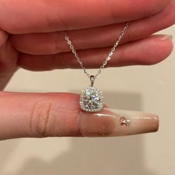 Solid Silver Wedding Jewelries Moissanite 