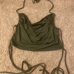 Dark Green Summer Blouse 