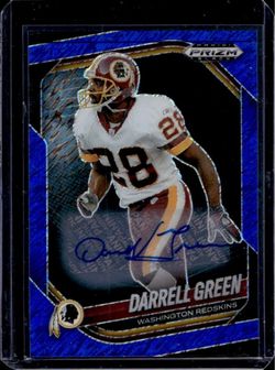 Darrell Green Panini Prizm Black Blue Shimmer /35 Auto