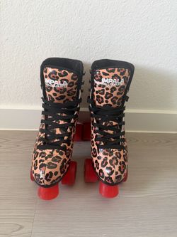 Impala Leopard Quad Roller Skates – Size 8