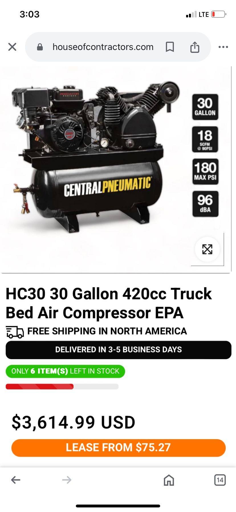 Truck Bed Air Compressor