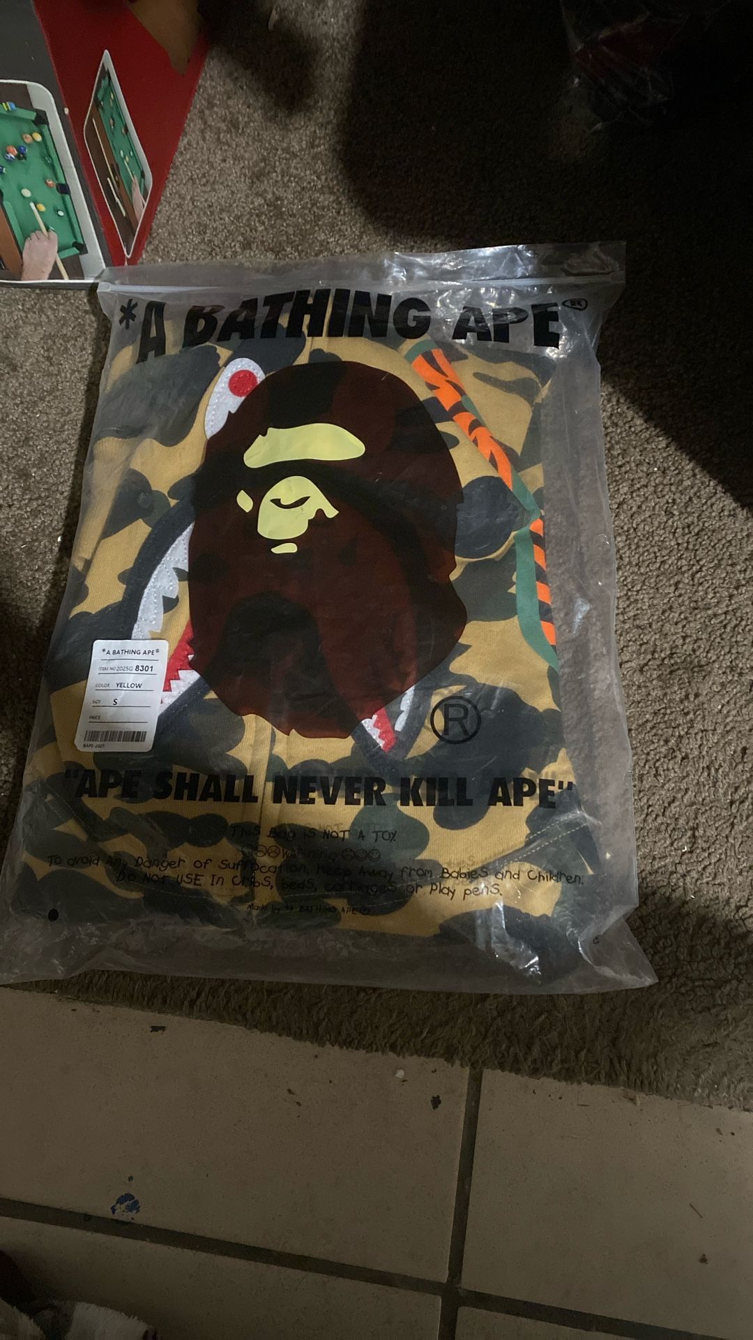 Bape Hoodie Yellow