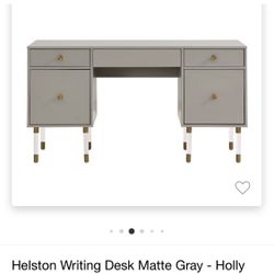 Beautiful Writing Desk In Matte Grey 