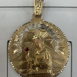 St. Barbara Large Gold Pendant‼️