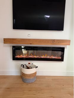 Fire place and shelf