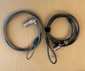 Two Computer Lock Combinations Security Cable For Laptops $20 Each
