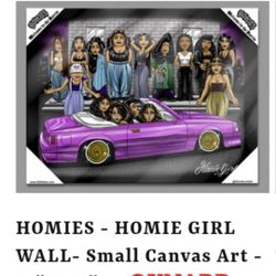 HOMIES - HOMIE GIRL WALL- Small Canvas Art - 12" X 16"