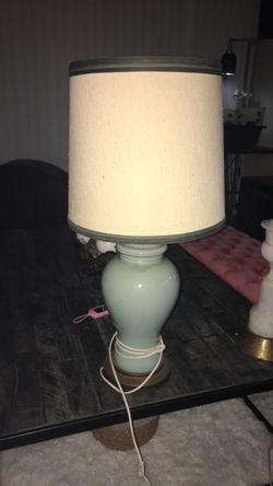 Ceramic Table Lamp with Drum Shade