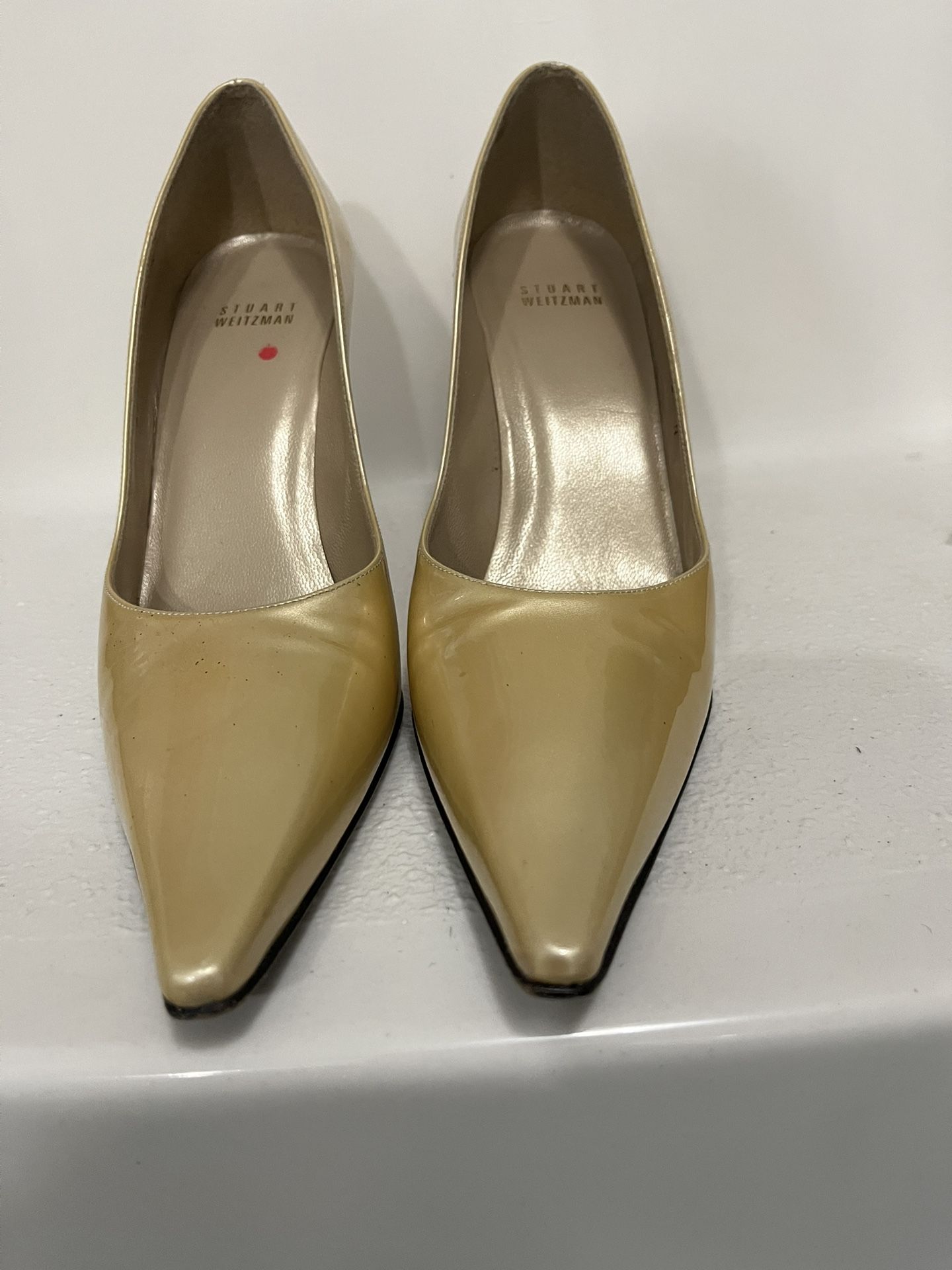 Gold Stuart Weitzman Shoes