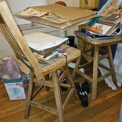 Table with Bar Stool Chairs