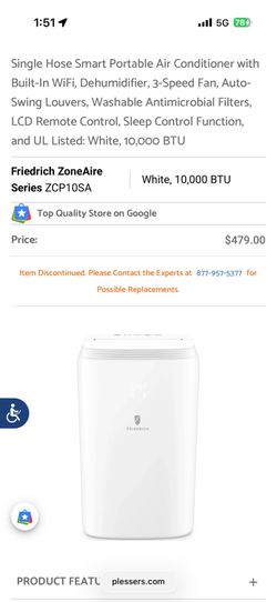 FRIEDRICH Portable AC model # ZCP10SA. $300 OBO