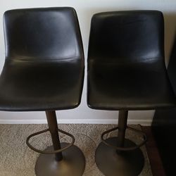 Black faux leather seats