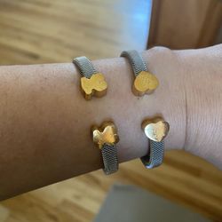 Mesh & Gold Bracelets 