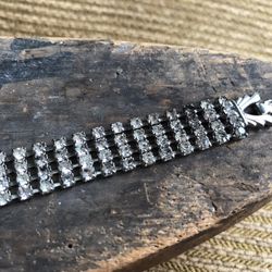 Vintage Rhinestone Bracelet, Excellent Condition 